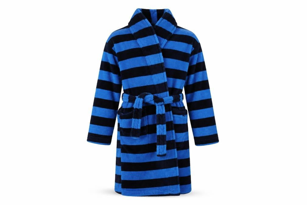 Kangaroo Boys Blue Striped   Robe Size 7-8 Years