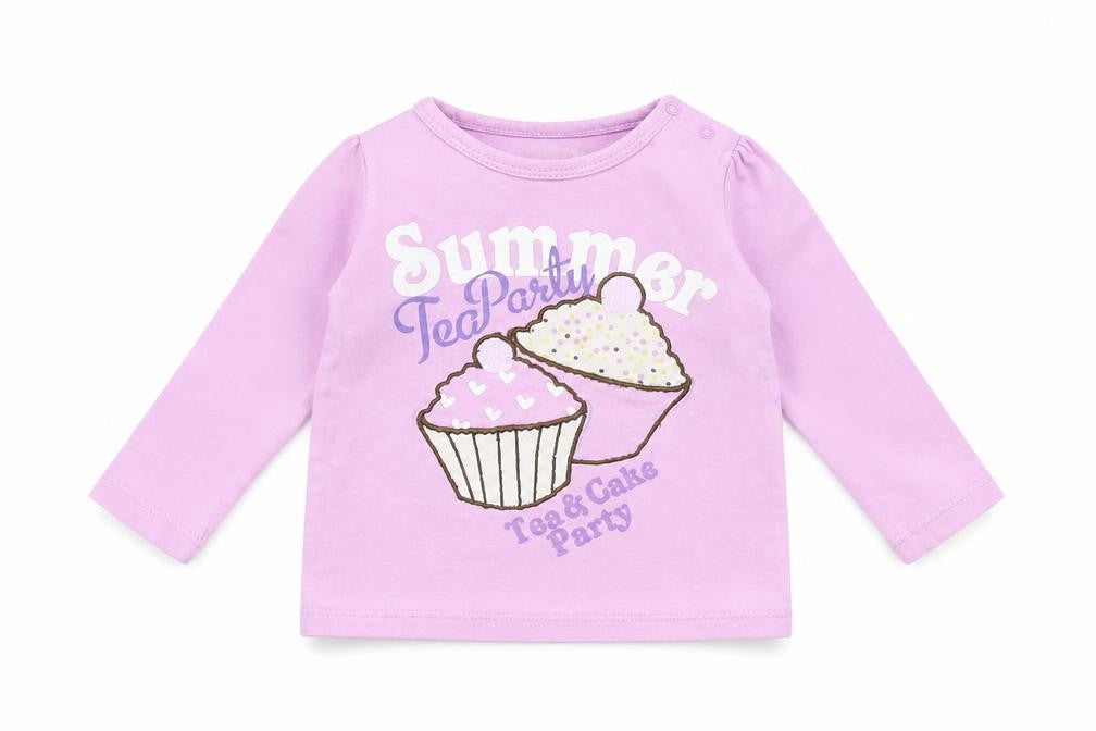 Front view of Preworn Baby Purple Basic T-Shirt, size 0-3, Months