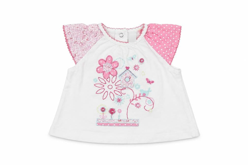 Front view of cool club Baby White Basic T-Shirt, size 6-9, Months