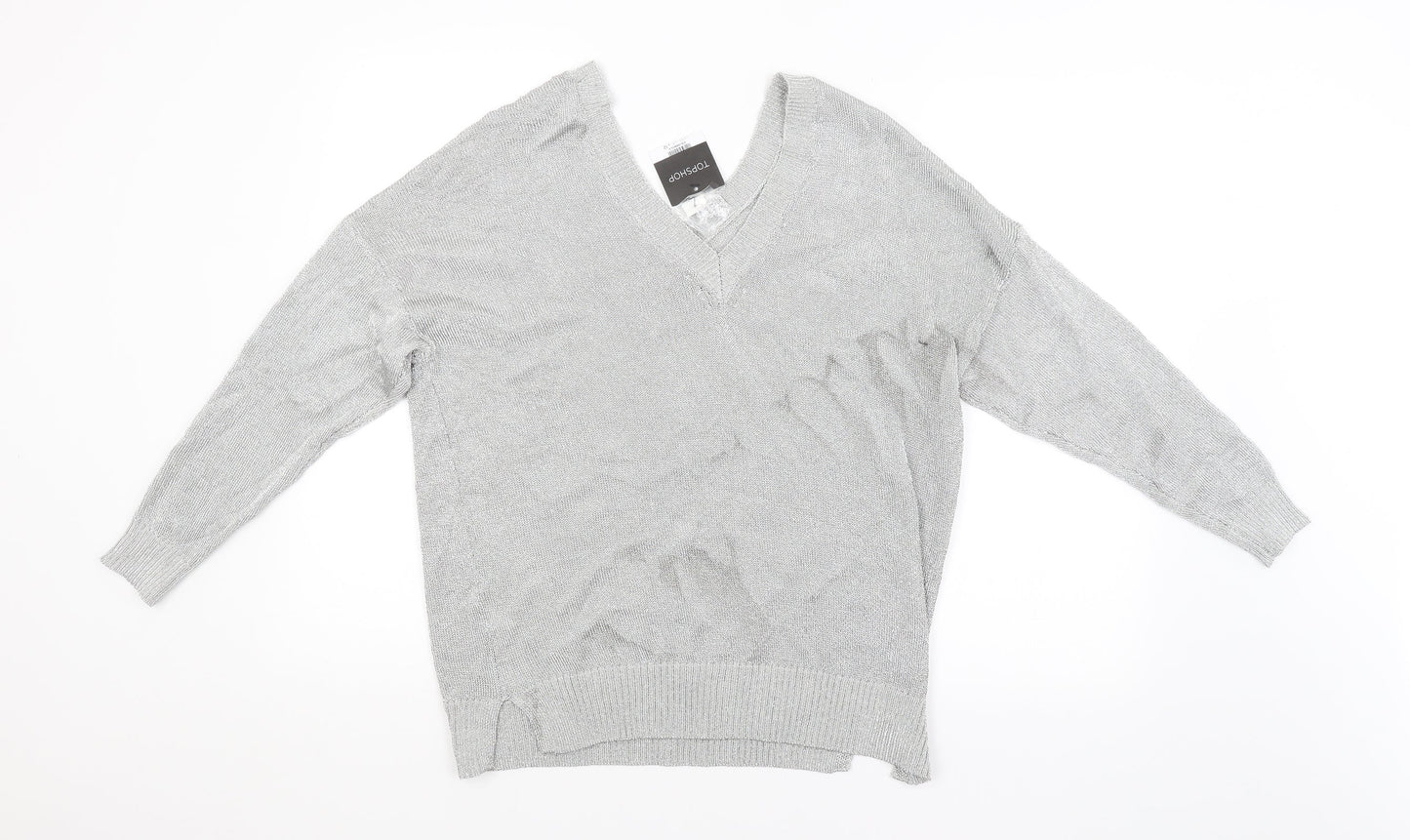 Topshop Womens Silver   Pullover Jumper Size 12