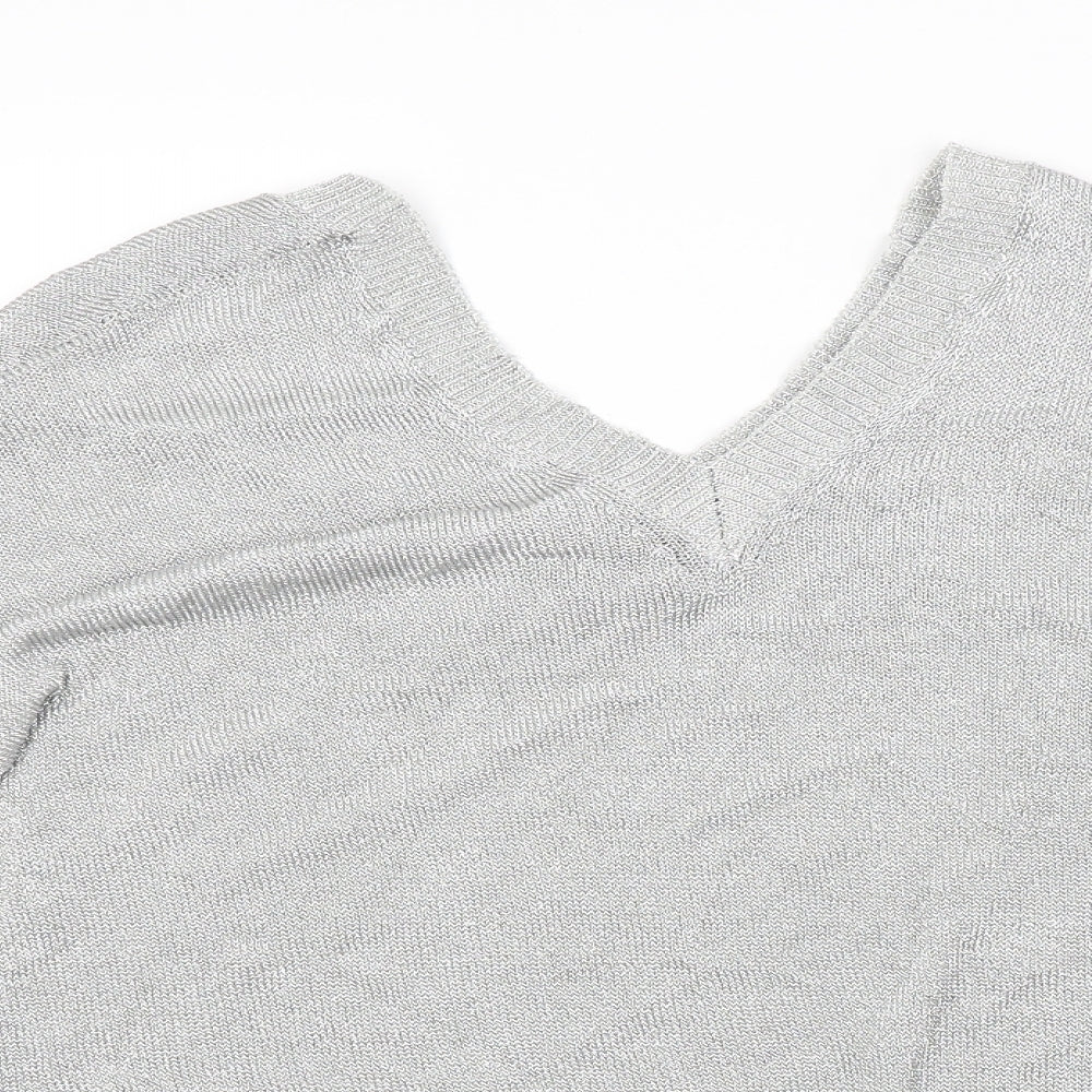 Topshop Womens Silver   Pullover Jumper Size 12