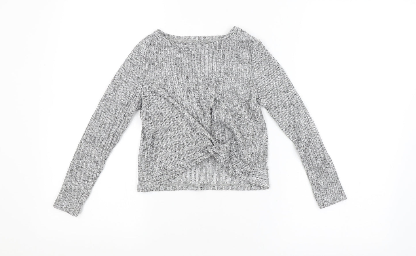 Nutmeg Girls Silver   Pullover Jumper Size 7-8 Years