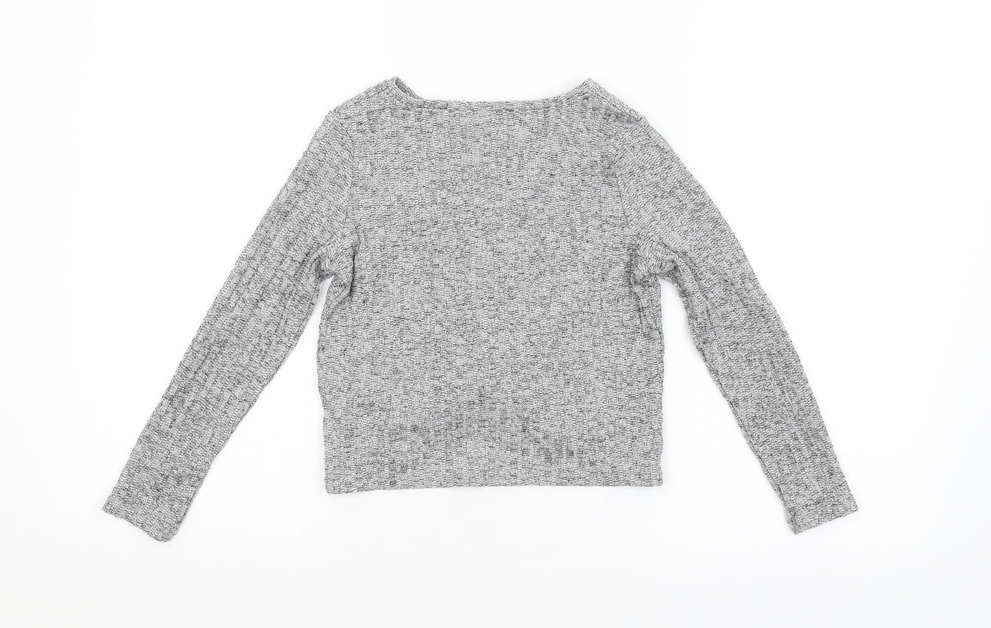 Nutmeg Girls Silver   Pullover Jumper Size 7-8 Years
