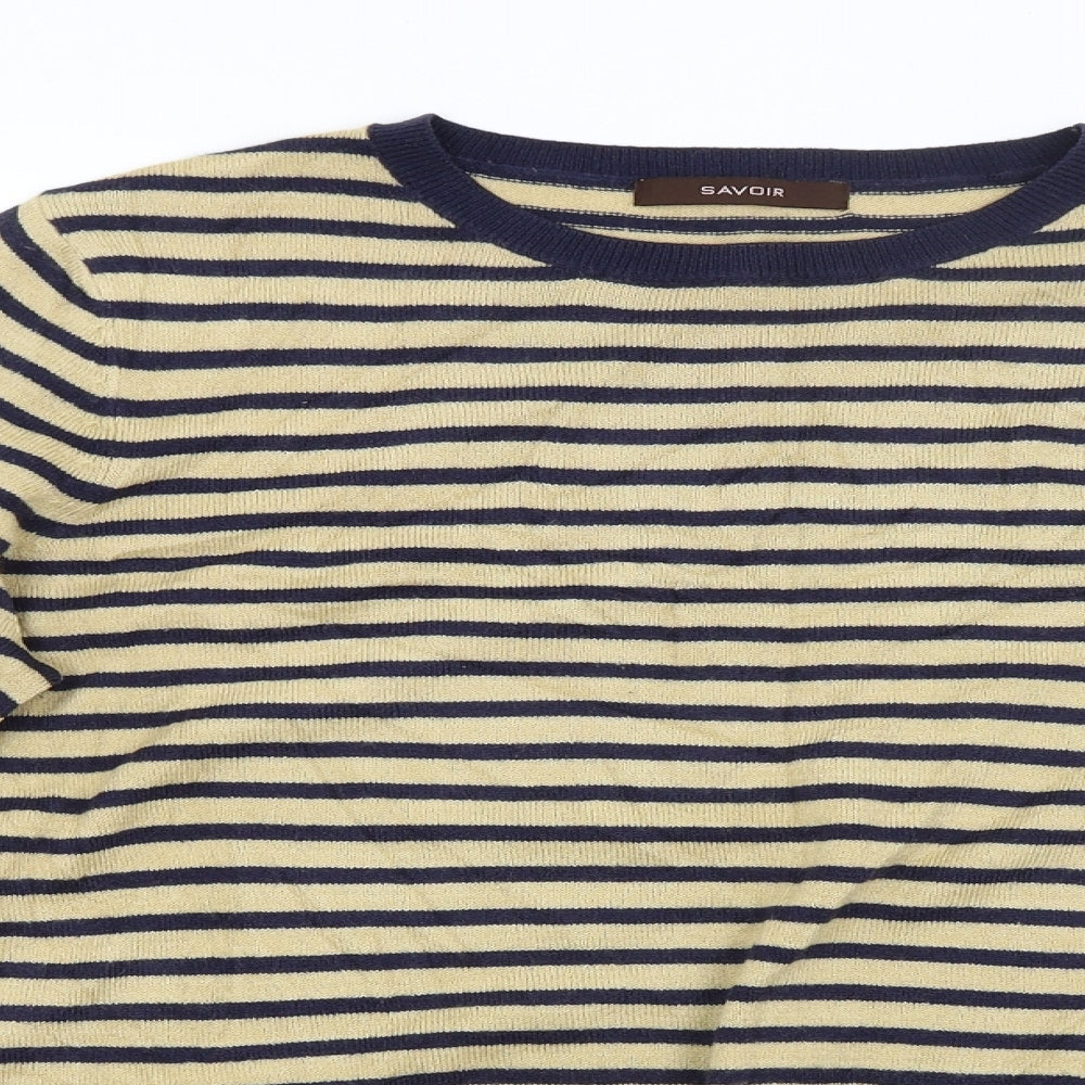 Savoir Womens Multicoloured Striped  Pullover Jumper Size 14