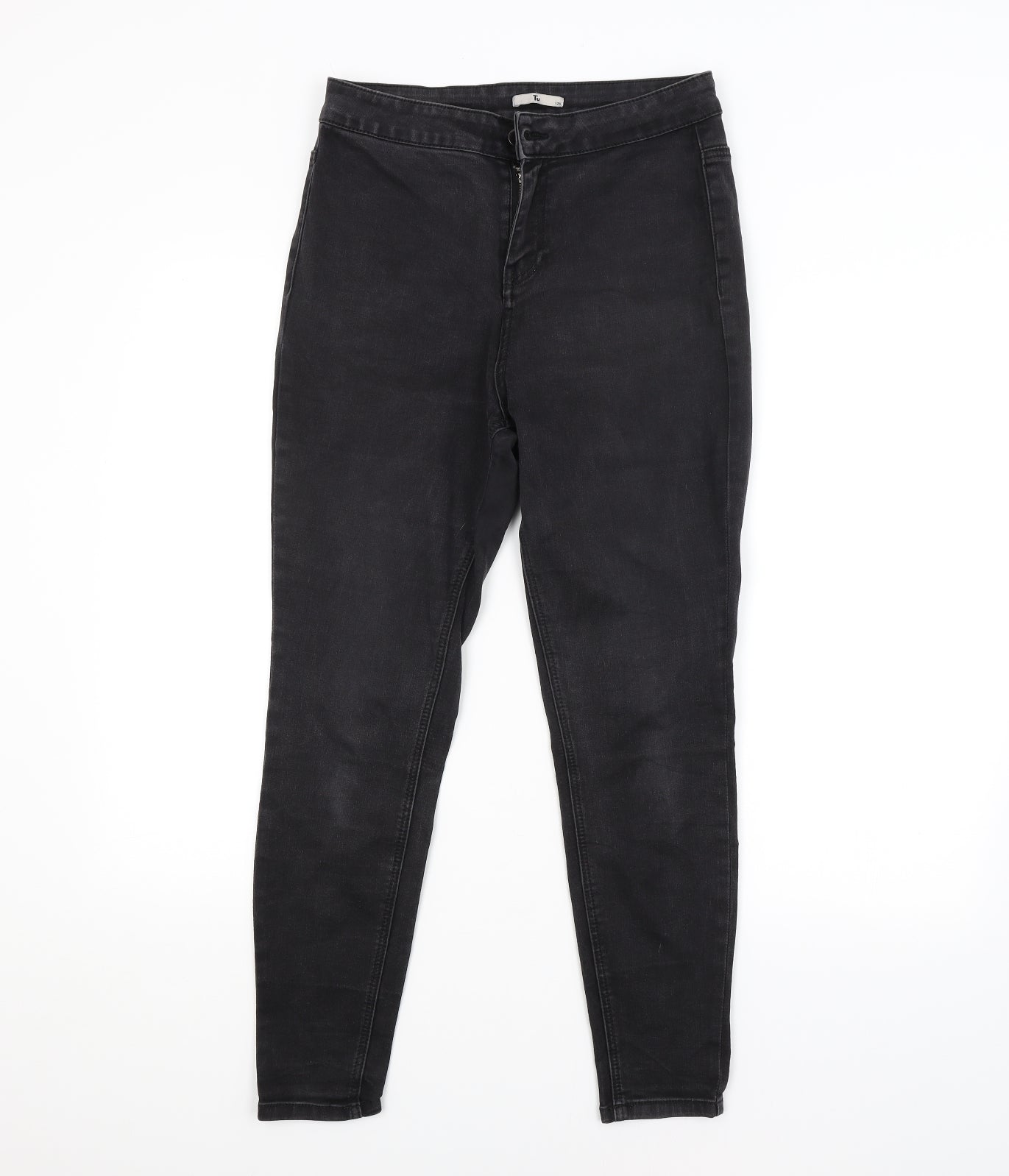 TU Womens Grey   Straight Jeans Size 12 L26 in