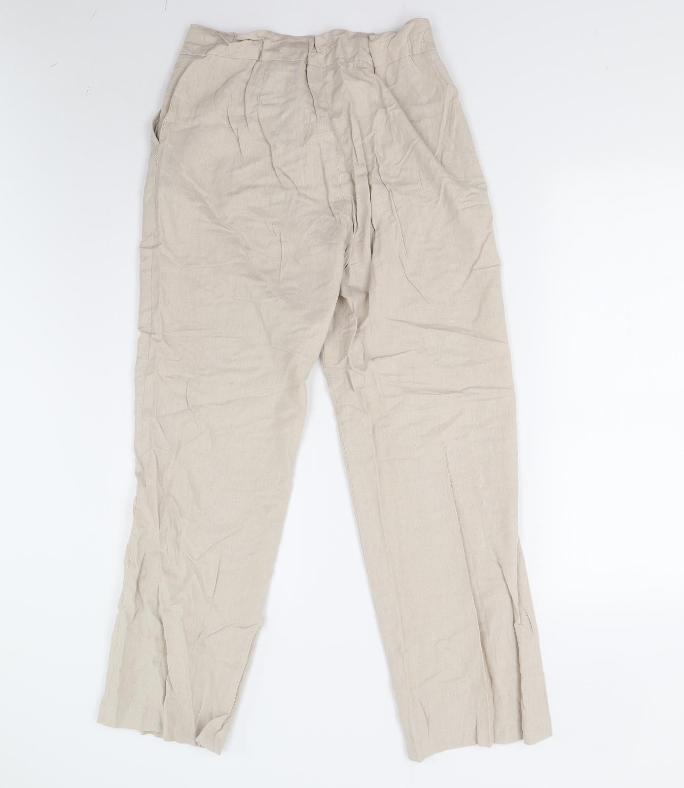 Preworn Womens Beige   Trousers  Size 12 L28 in