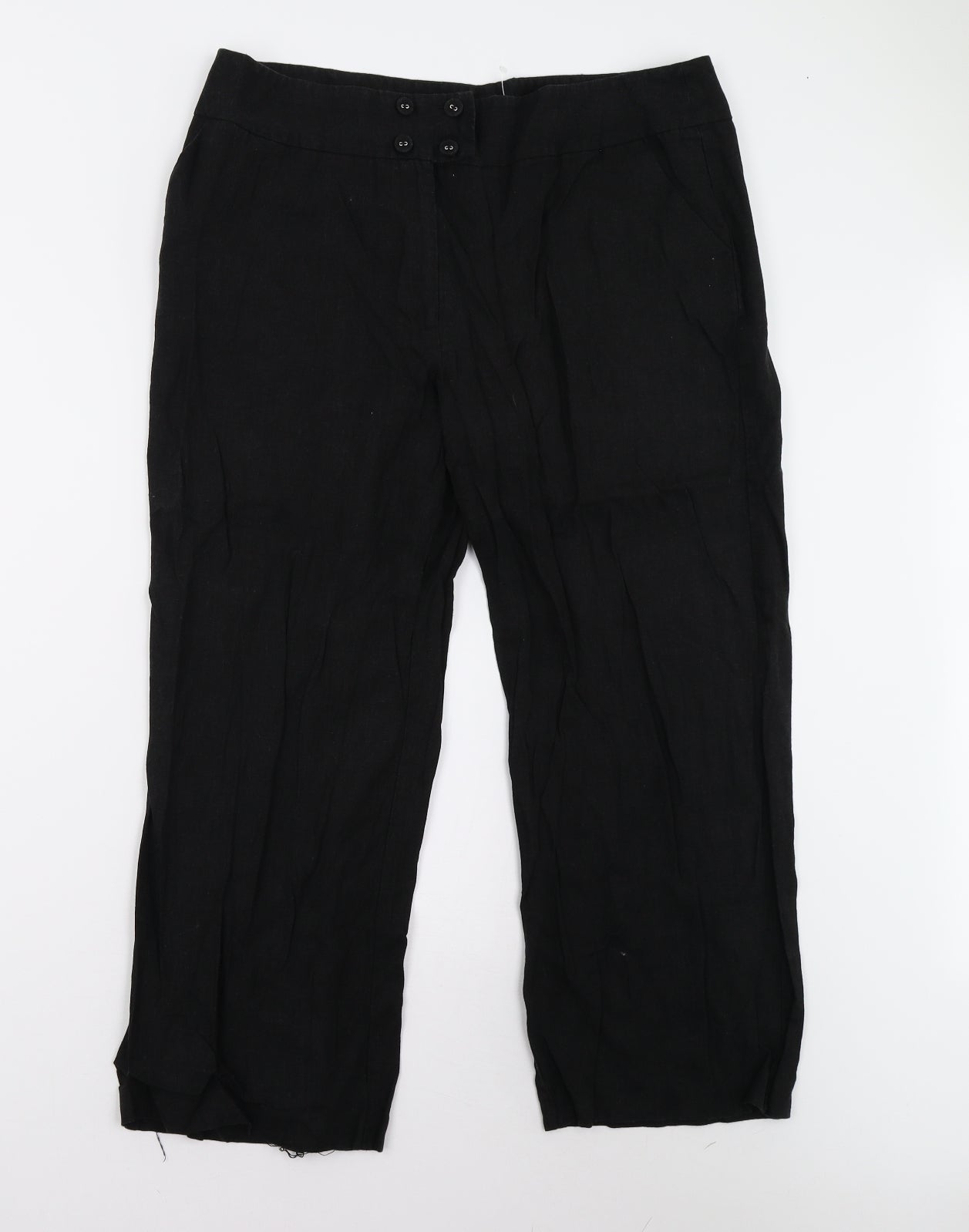 Papaya Womens Black   Trousers  Size 16 L24 in