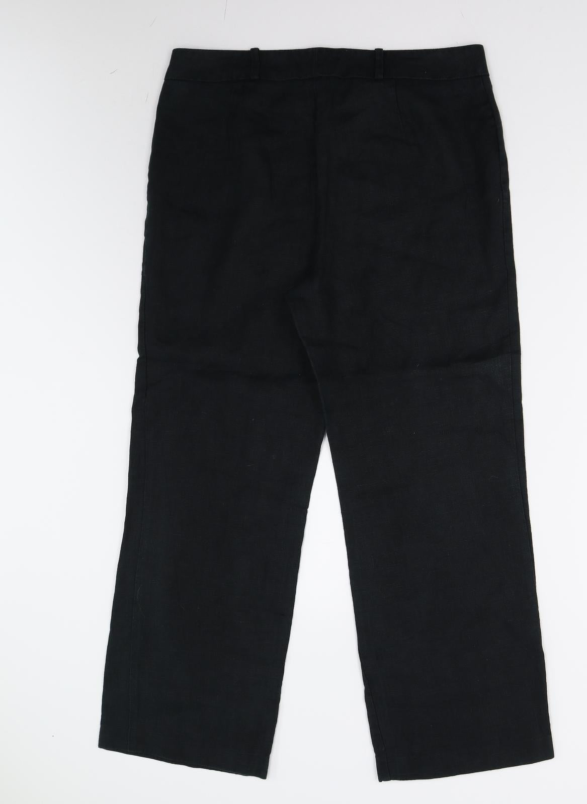 M&S Womens Black   Trousers  Size 14 L26 in