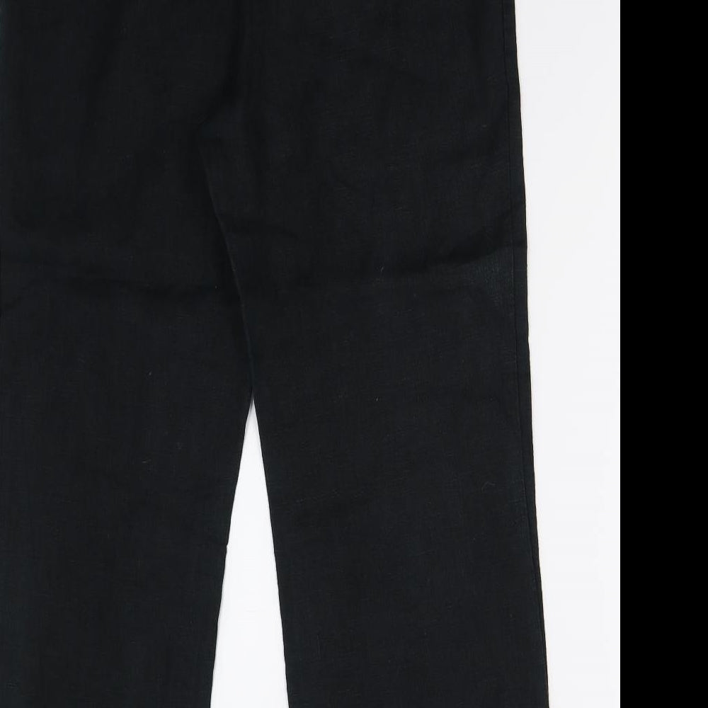 M&S Womens Black   Trousers  Size 14 L26 in