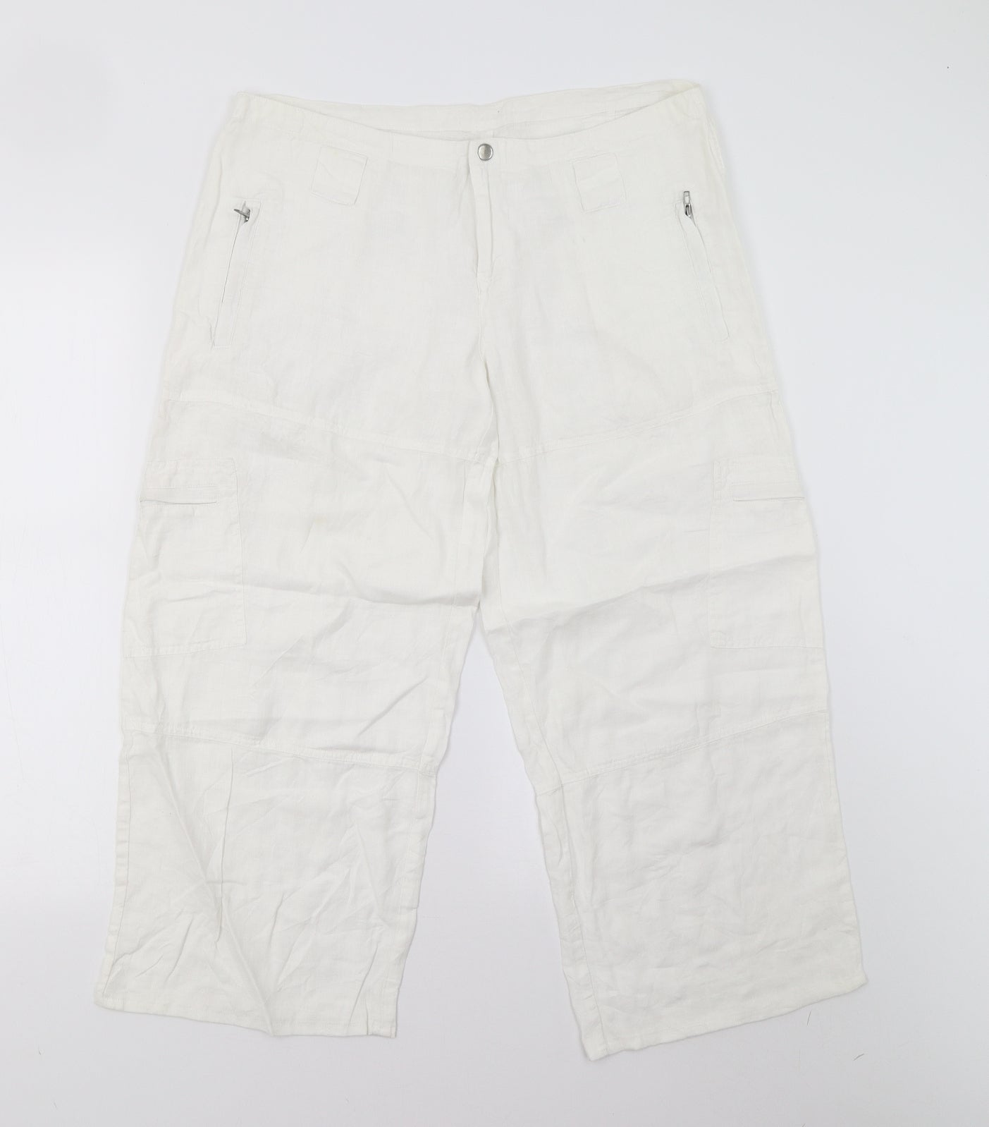 Preworn Womens White   Trousers  Size M L25 in