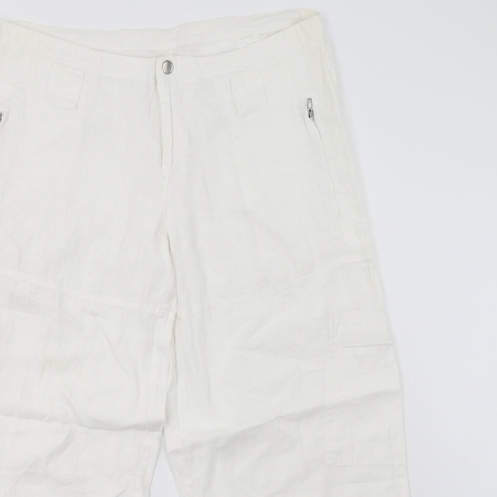Preworn Womens White   Trousers  Size M L25 in