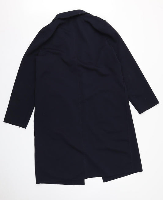 H&M Womens Blue   Overcoat Blazer Size 8