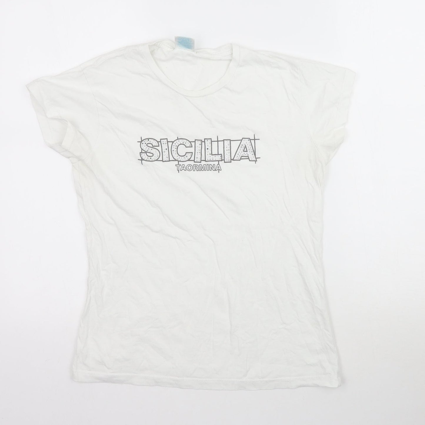 JHK Girls White   Basic T-Shirt Size XL  - Sicilia