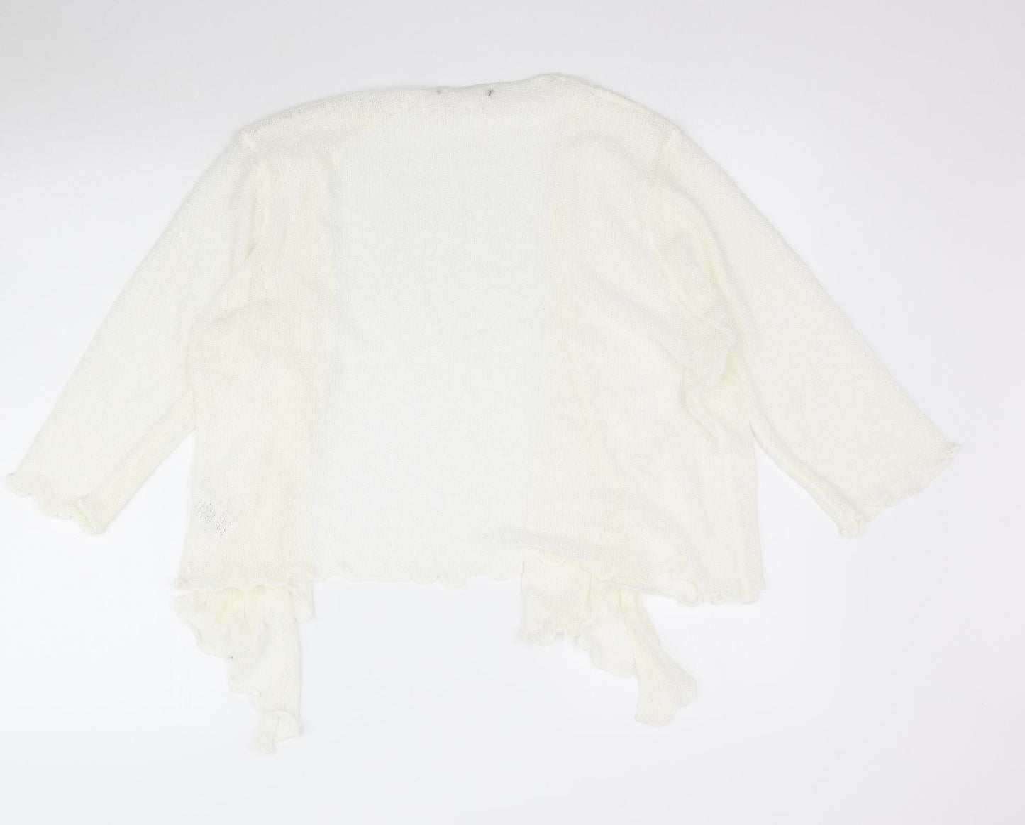 Preworn Womens Ivory   Cardigan Jumper Size L  - Waterfall