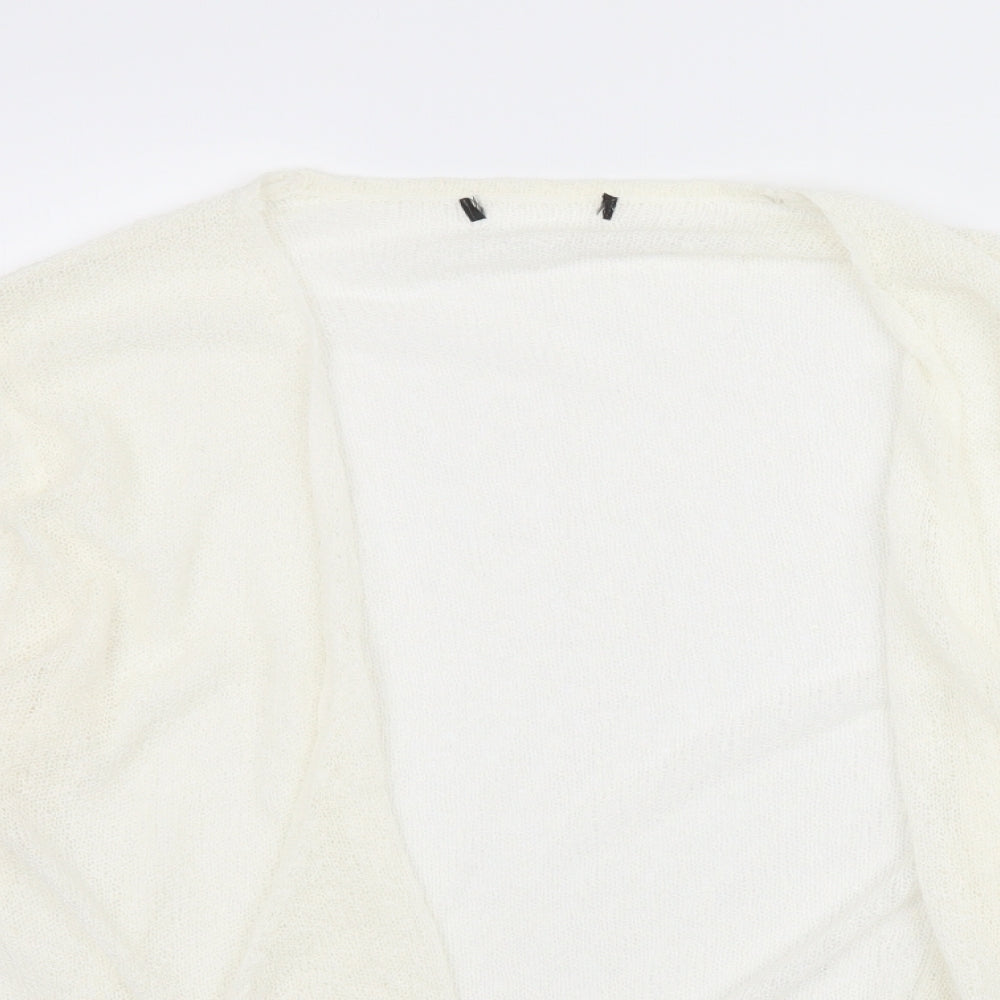 Preworn Womens Ivory   Cardigan Jumper Size L  - Waterfall