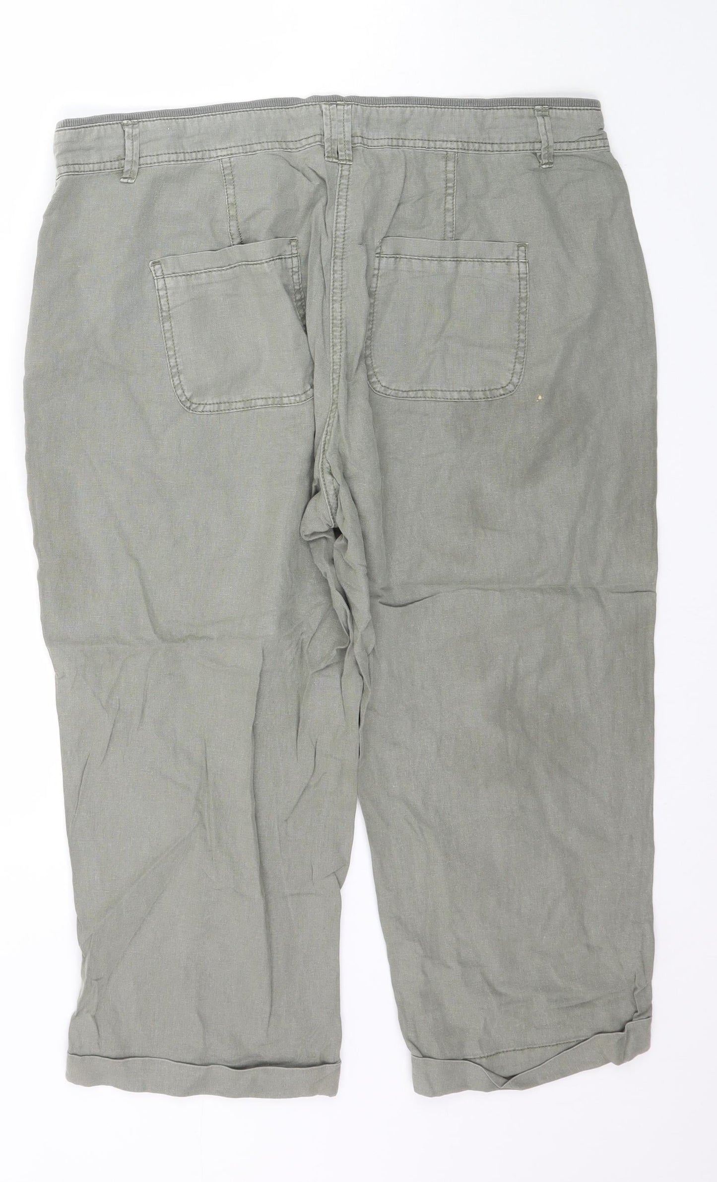 Dorothy Perkins Womens Green   Capri Trousers Size 14 L21 in