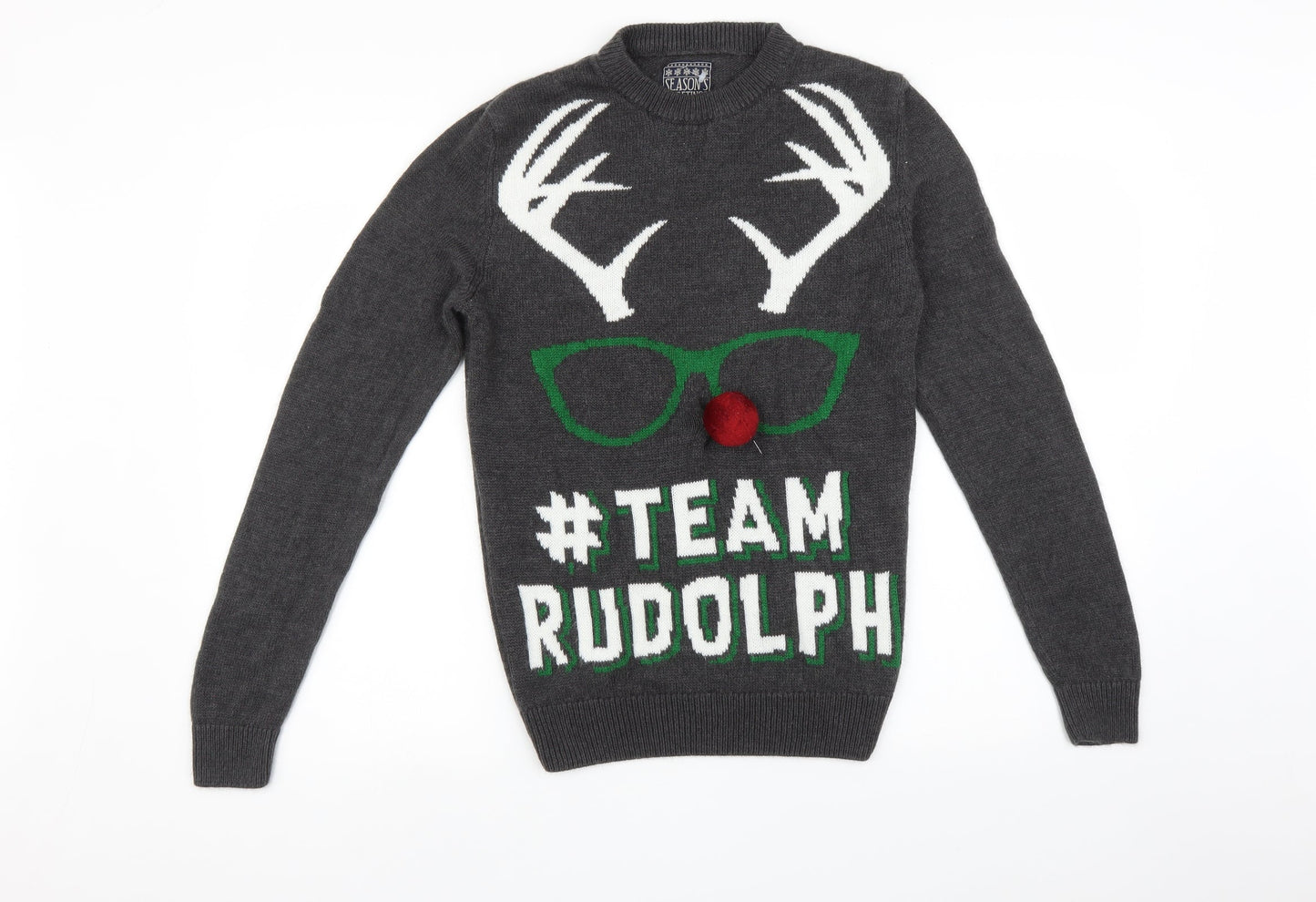 Seasons Womens Multicoloured   Pullover Jumper Size S  - Rudolph