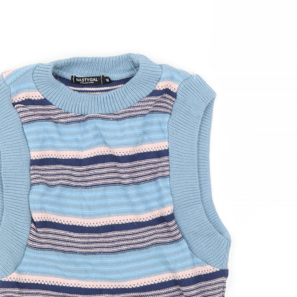 Nasty Gal Womens Multicoloured Striped  Pullover Jumper Size M