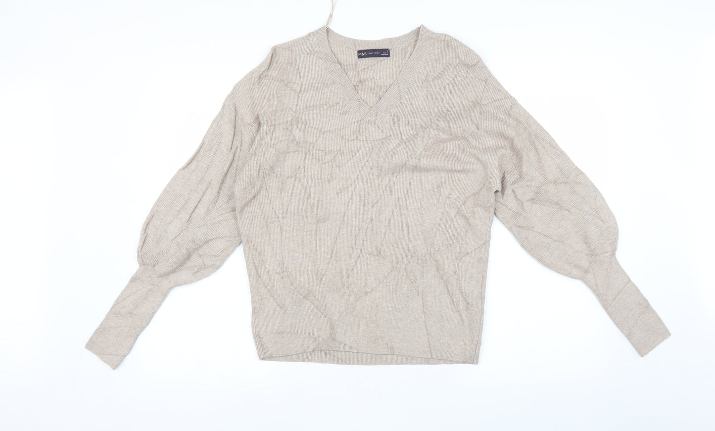 Marks and Spencer Womens Beige   Pullover Jumper Size S