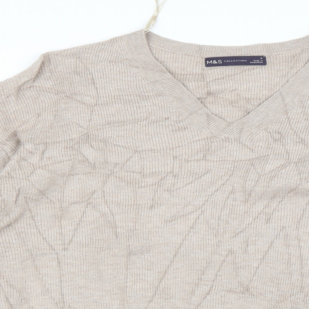 Marks and Spencer Womens Beige   Pullover Jumper Size S