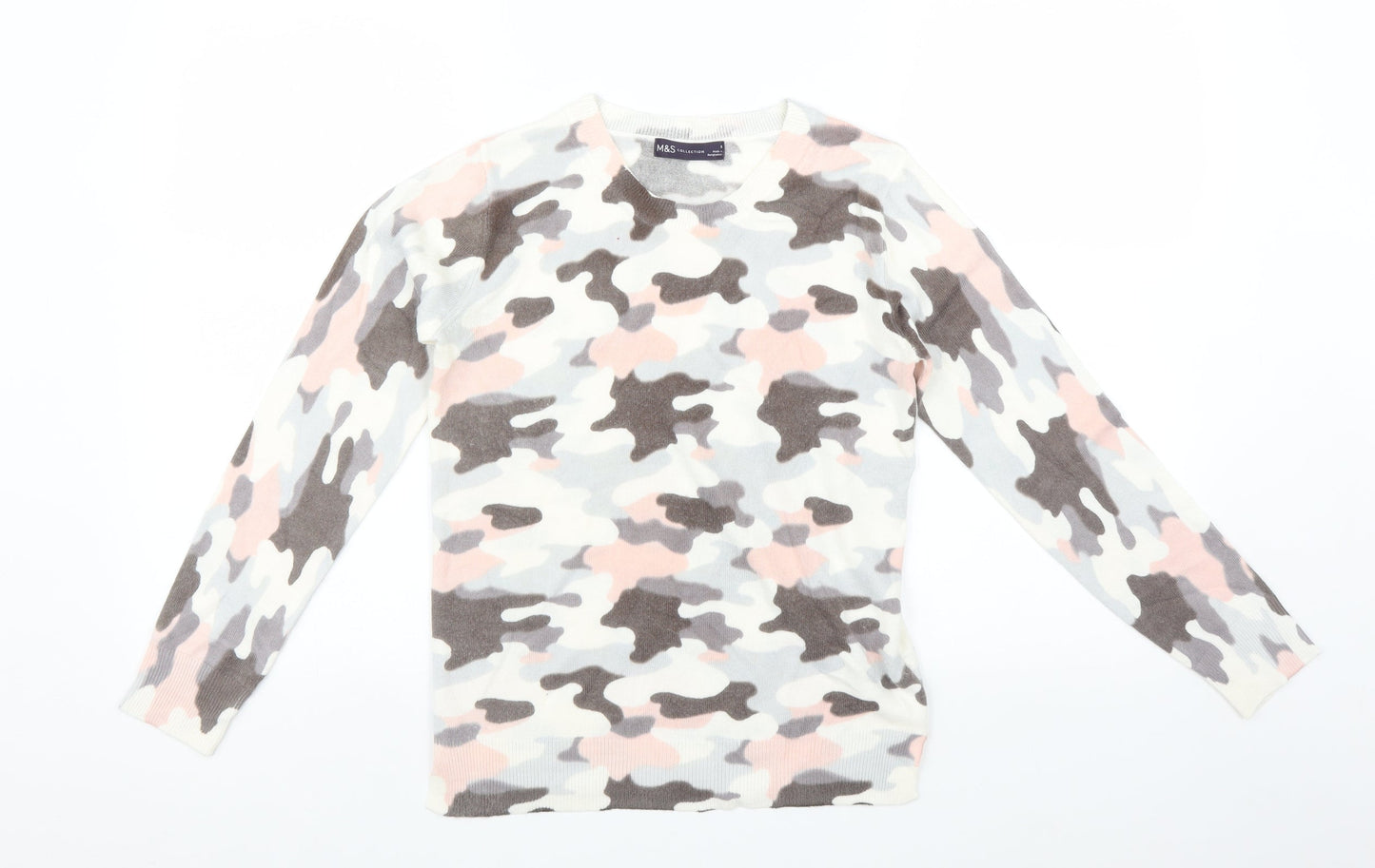 Marks and Spencer Womens Multicoloured Camouflage  Pullover Jumper Size 8