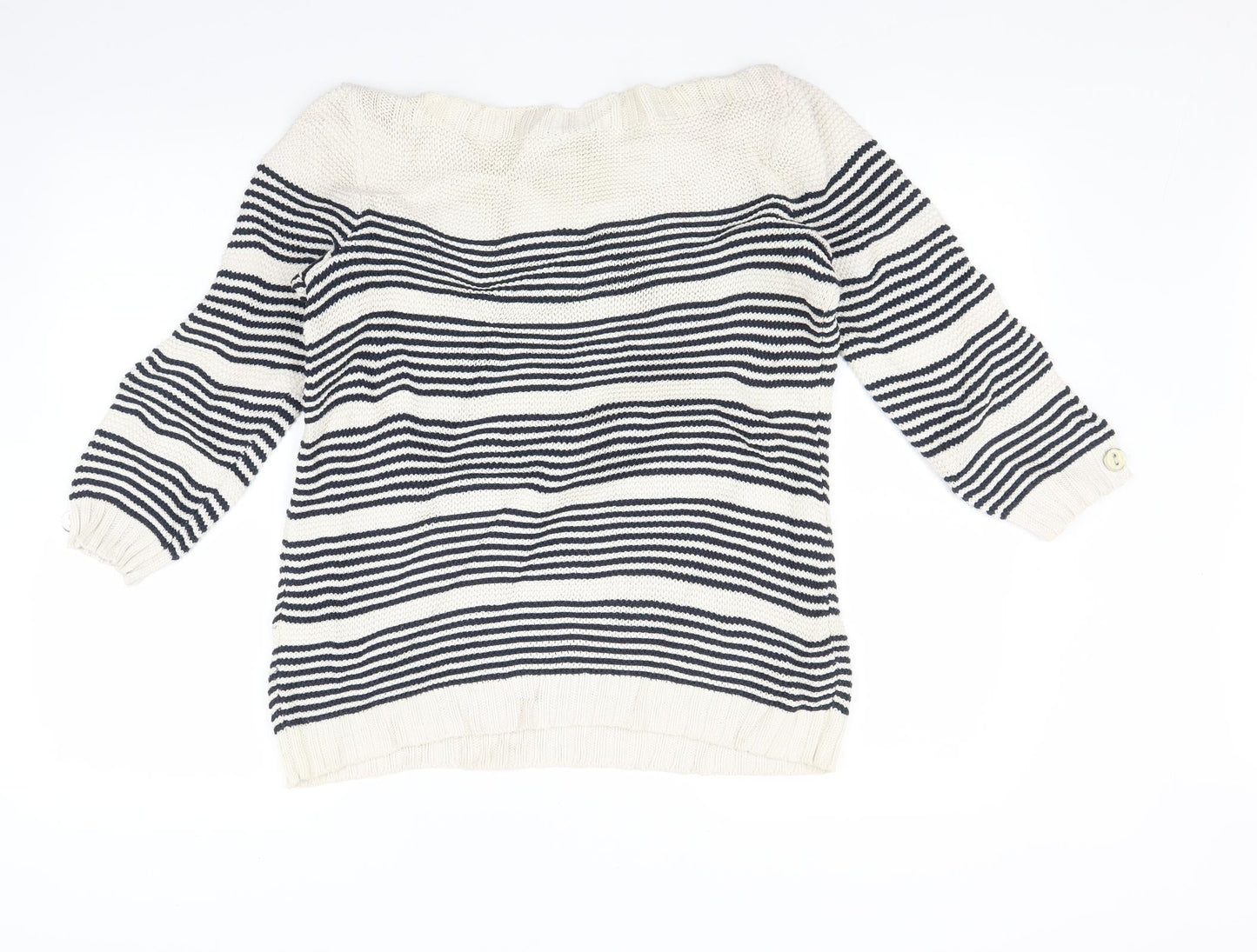 Preworn Womens Multicoloured Striped  Pullover Jumper Size M