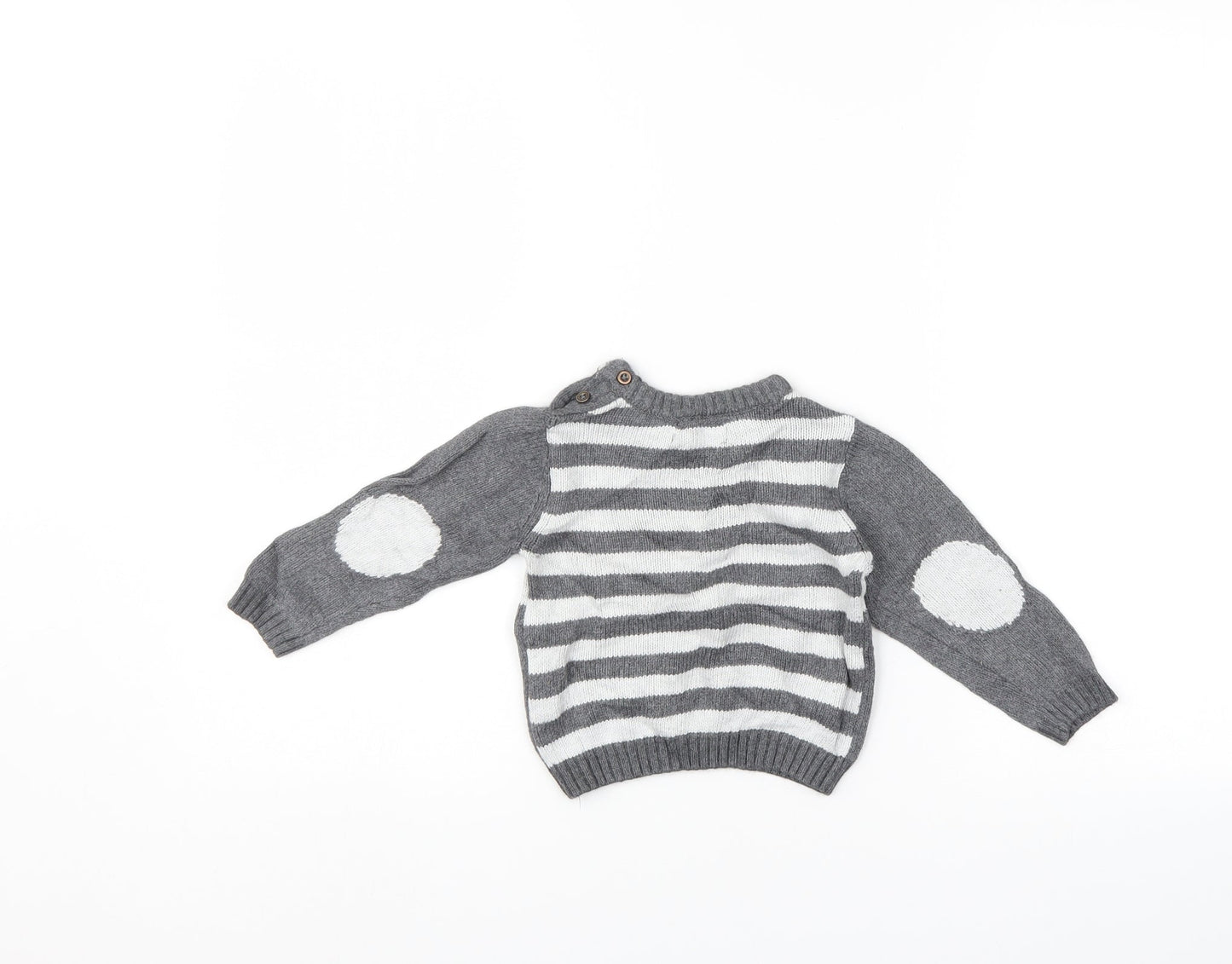 Boboli Boys Grey   Pullover Jumper Size 9-12 Months