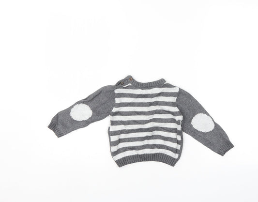 Boboli Boys Grey   Pullover Jumper Size 9-12 Months