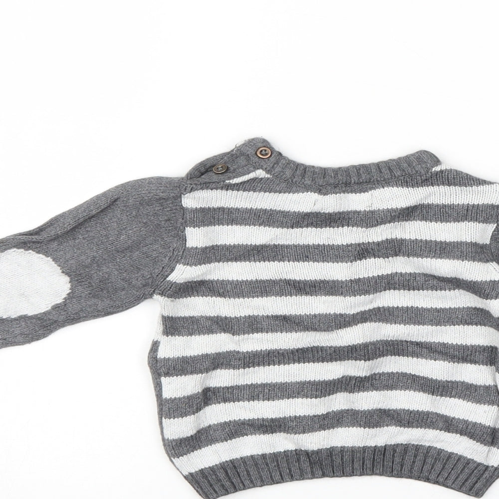 Boboli Boys Grey   Pullover Jumper Size 9-12 Months