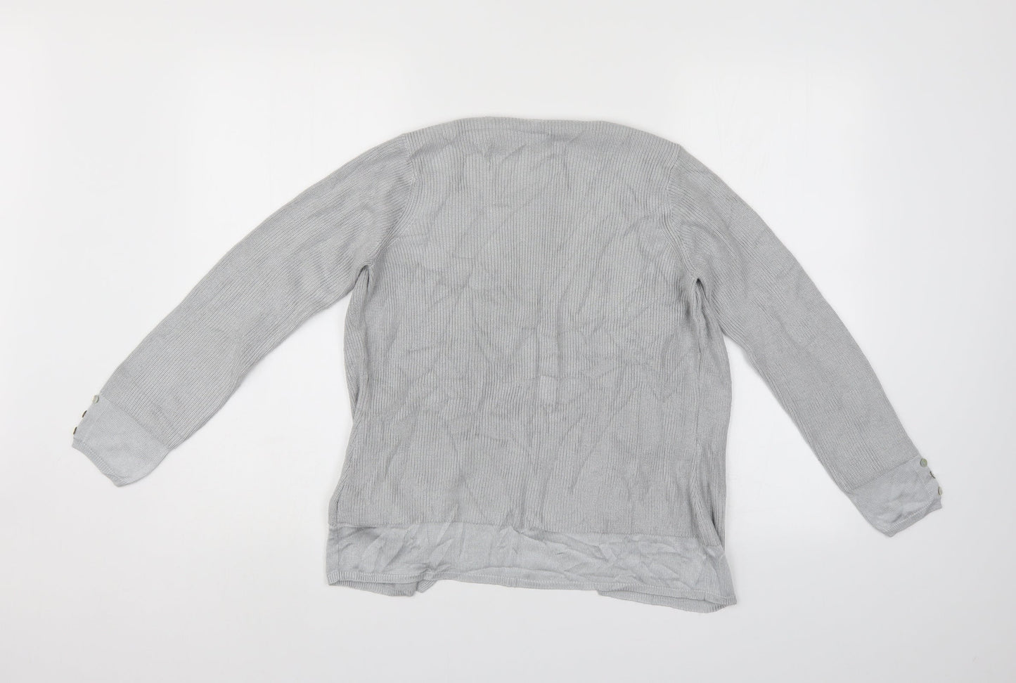 M&S Womens Grey   Cardigan Jumper Size 8