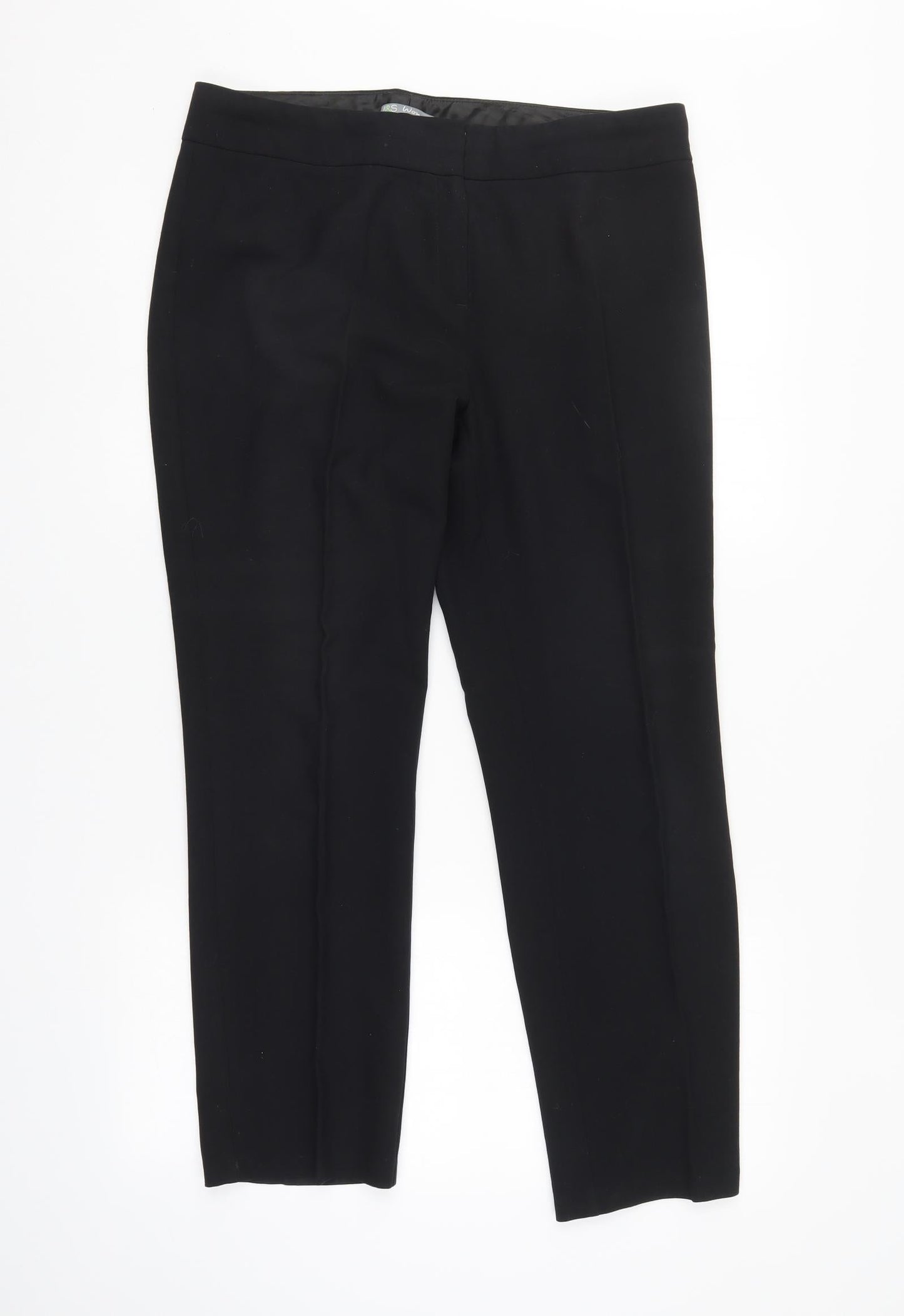 M&S Womens Black   Sweatpants Trousers Size 34 in L28 in