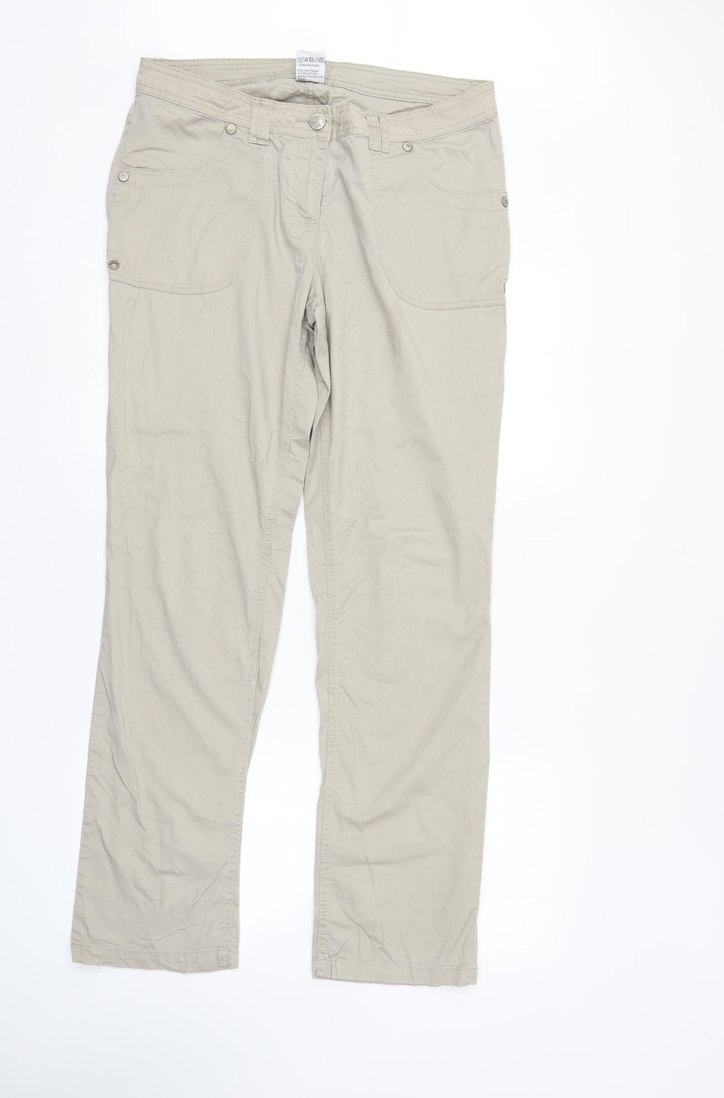 Cecilia Classics Womens Ivory  Denim Straight Jeans Size 14 L32 in