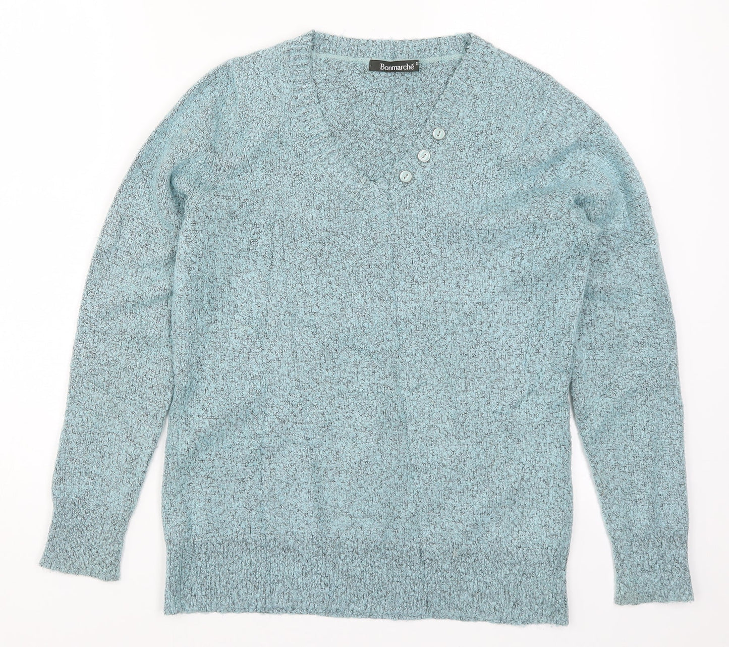 Bonmarché Womens Blue  Knit Pullover Jumper Size XS
