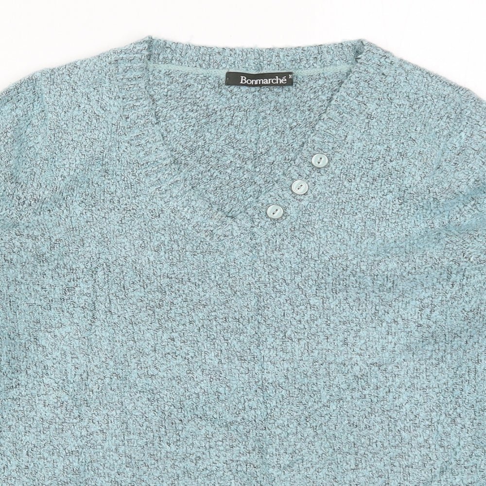 Bonmarché Womens Blue  Knit Pullover Jumper Size XS
