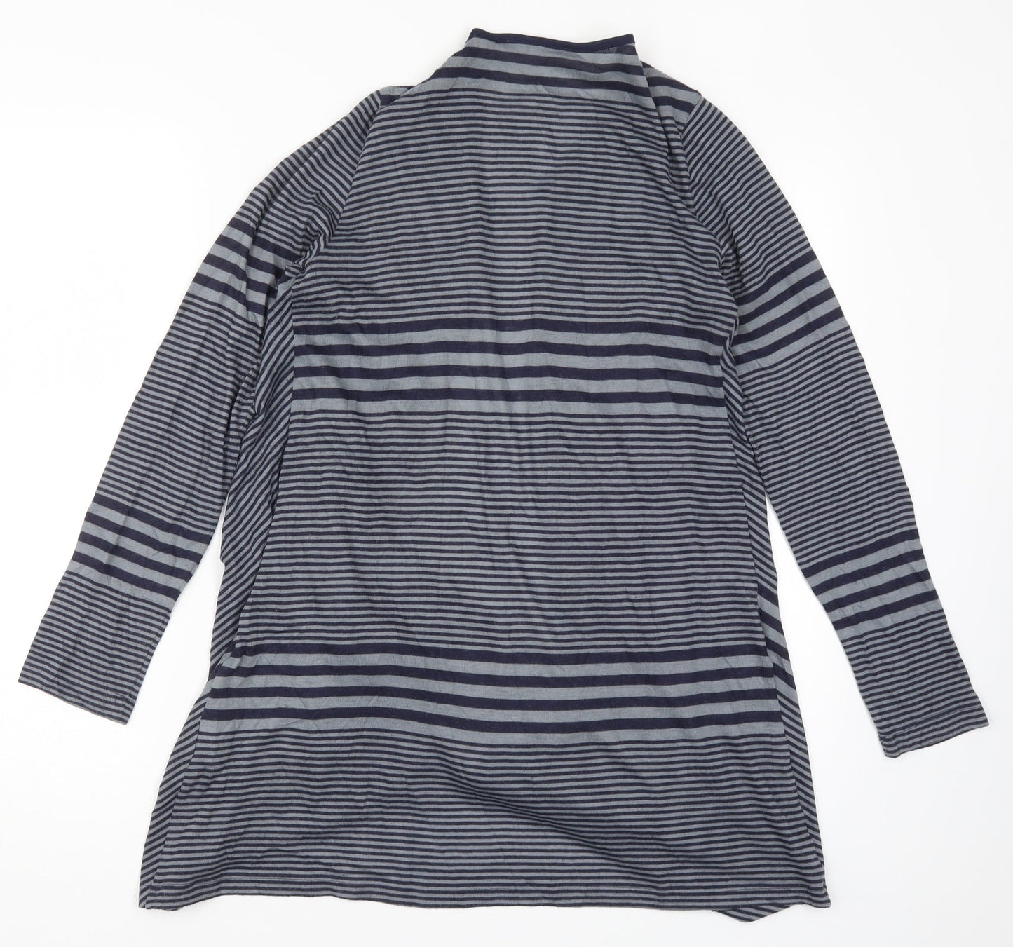 Per Una Womens Blue Striped  Cardigan Jumper Size 10
