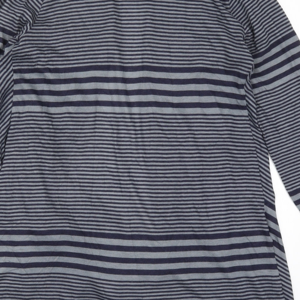 Per Una Womens Blue Striped  Cardigan Jumper Size 10