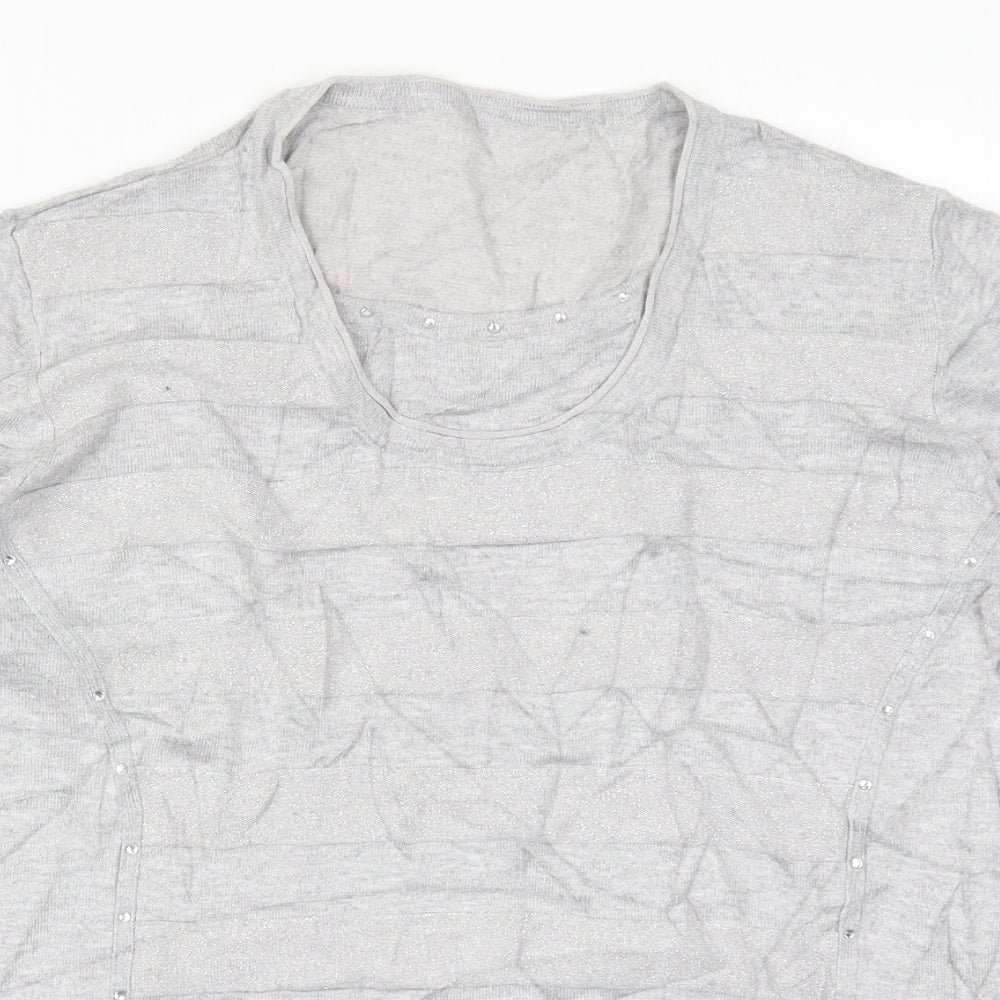Preworn Womens Grey  Knit Pullover Jumper Size 18