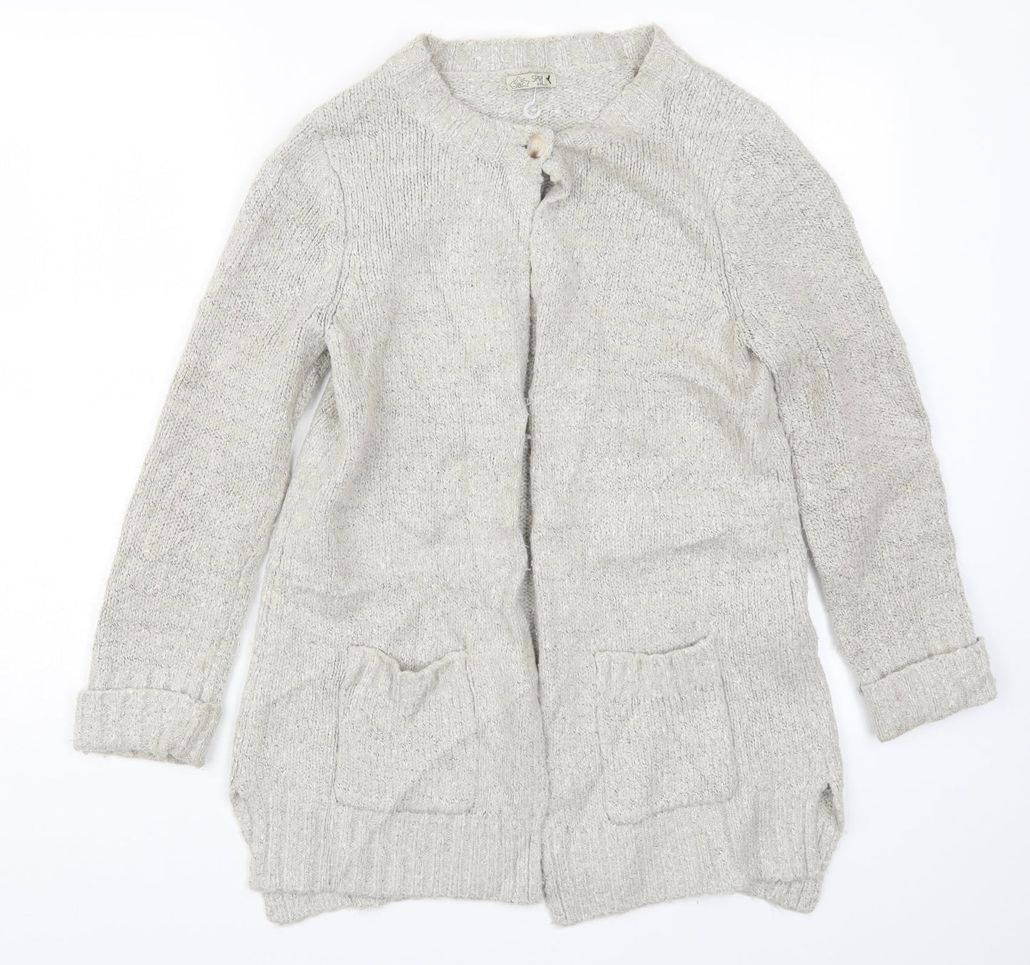 M&Co Womens Beige  Knit Cardigan Jumper Size 10