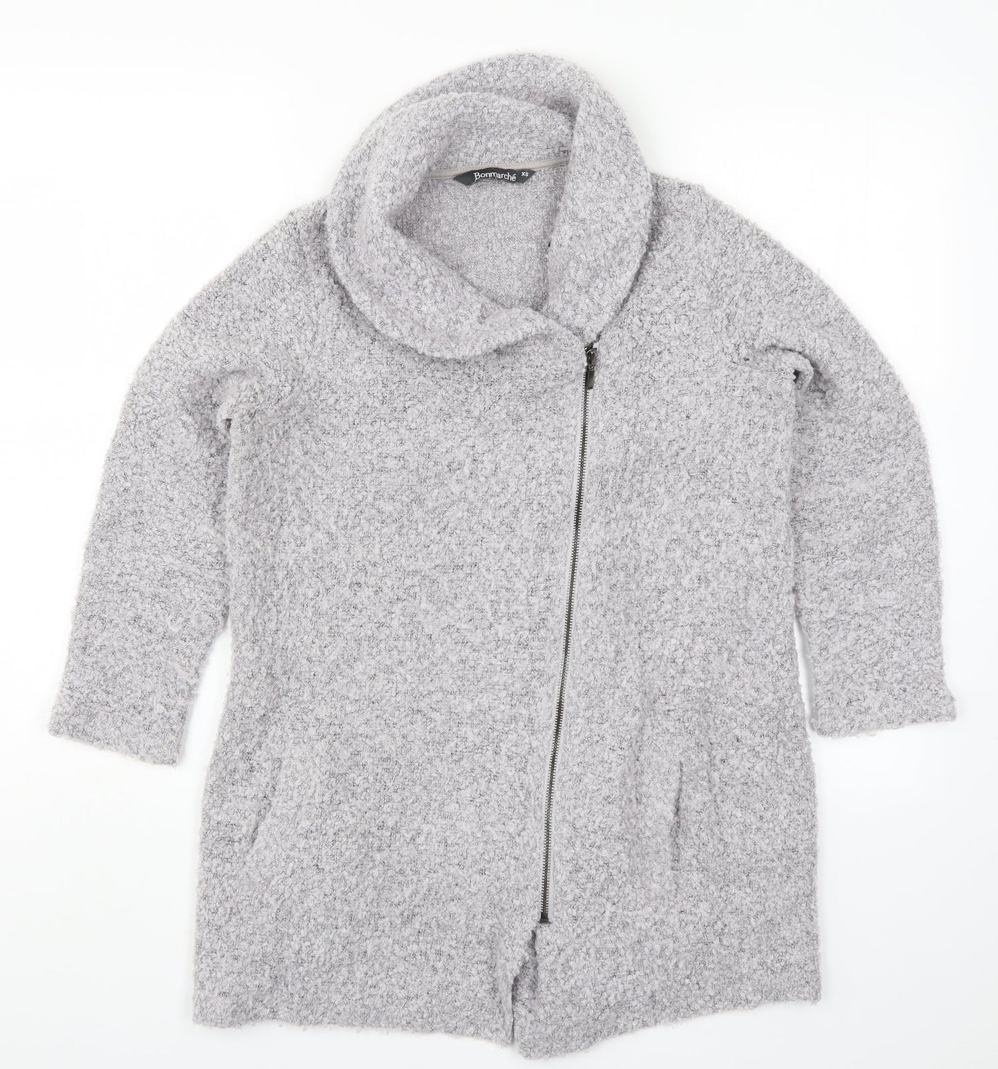 Bonmarché Womens Grey   Jacket Coatigan Size XS
