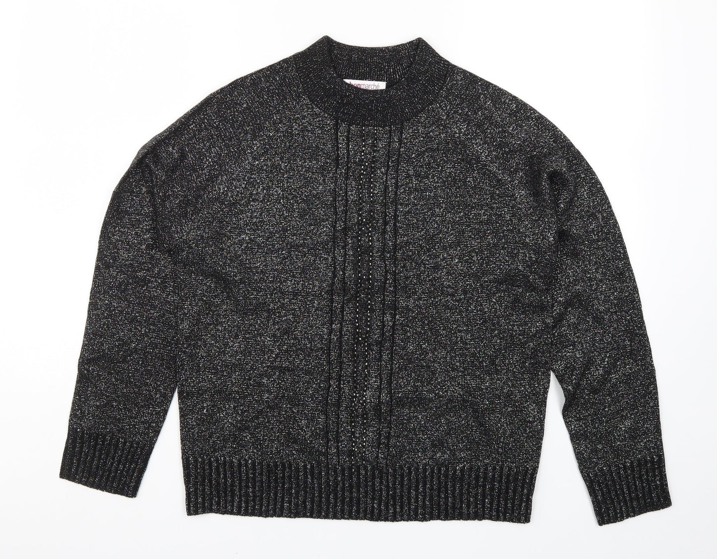 Bonmarché Womens Black  Knit Pullover Jumper Size S