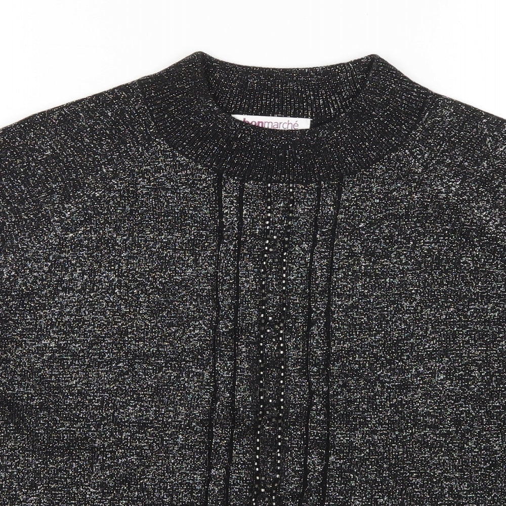 Bonmarché Womens Black  Knit Pullover Jumper Size S