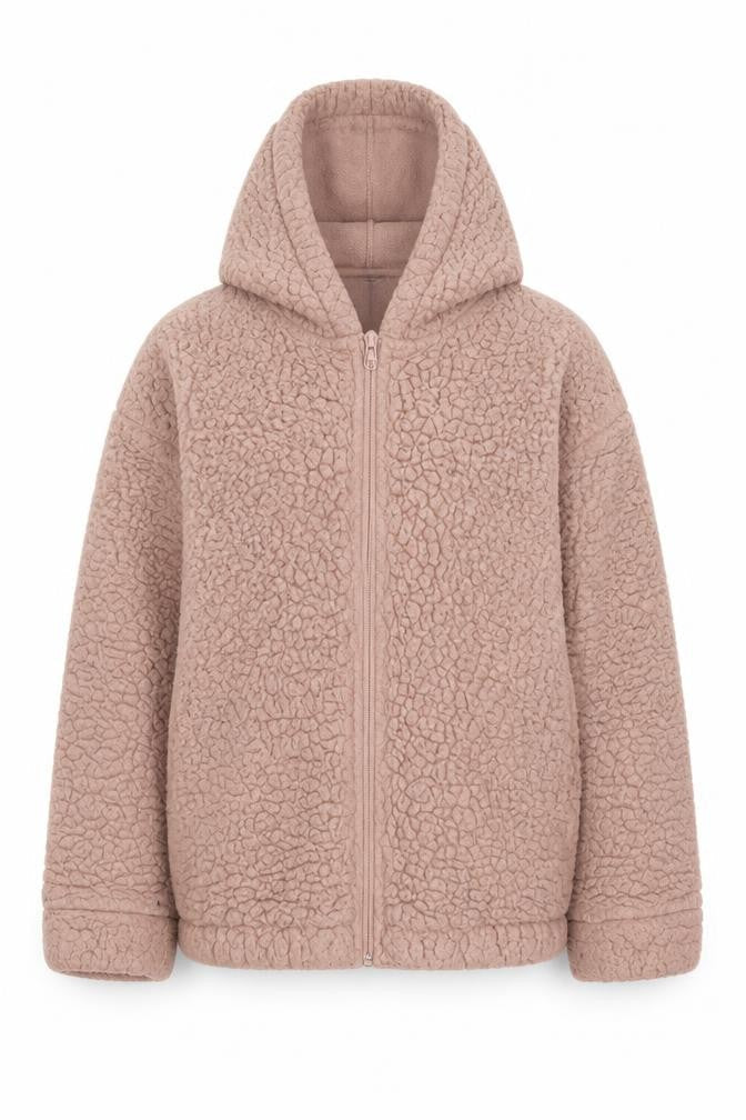 Front view of Next girls’ pink jacket, size 8, years