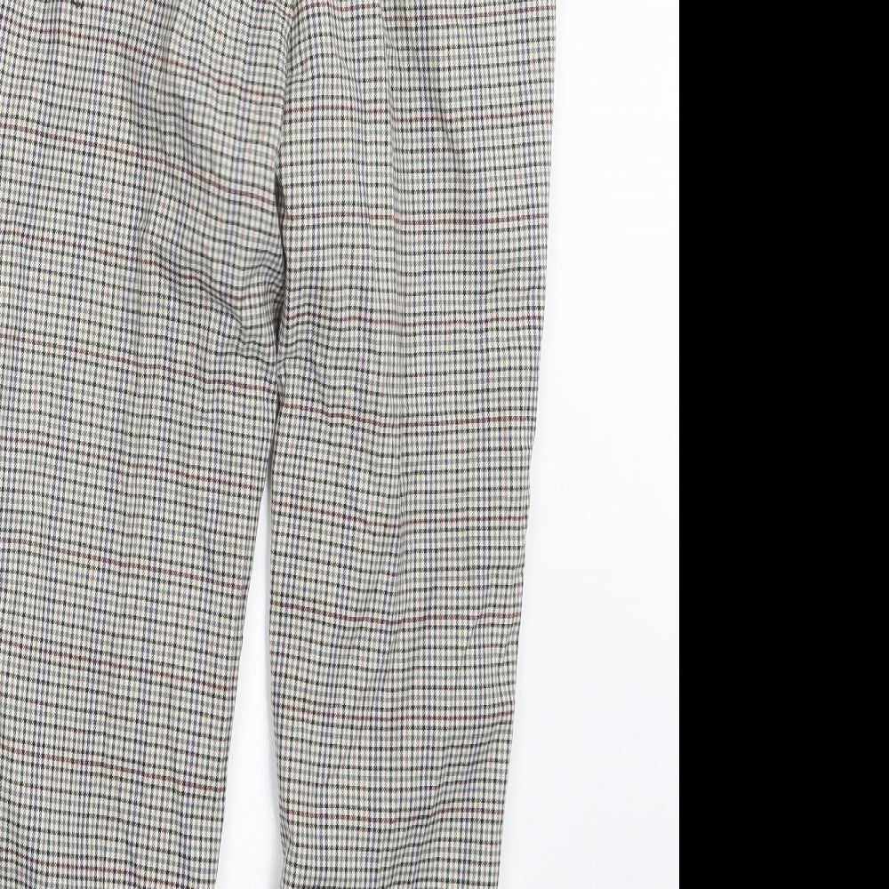Stradivarius Womens Black Houndstooth  Trousers  Size XS L25.5 in