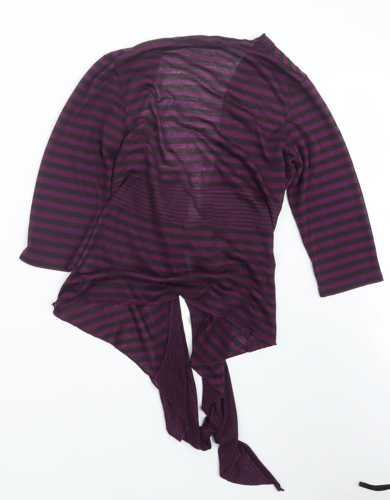 Per Una Womens Purple Striped Knit Cardigan Jumper Size 12