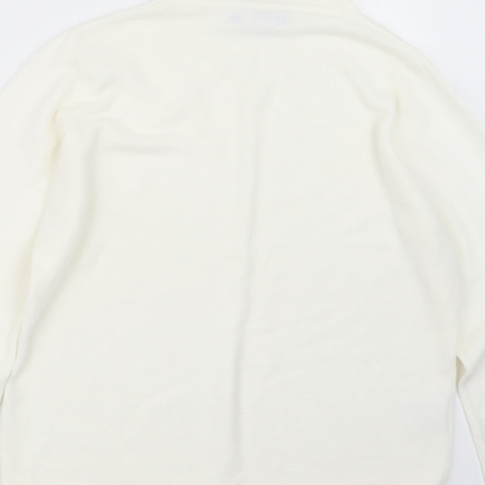 JDV Womens Ivory  Knit Pullover Jumper Size 12