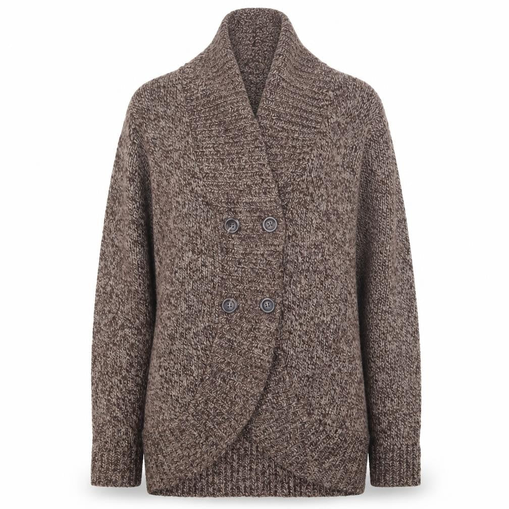 EWM Womens Beige  Knit Cape Jumper Size 14