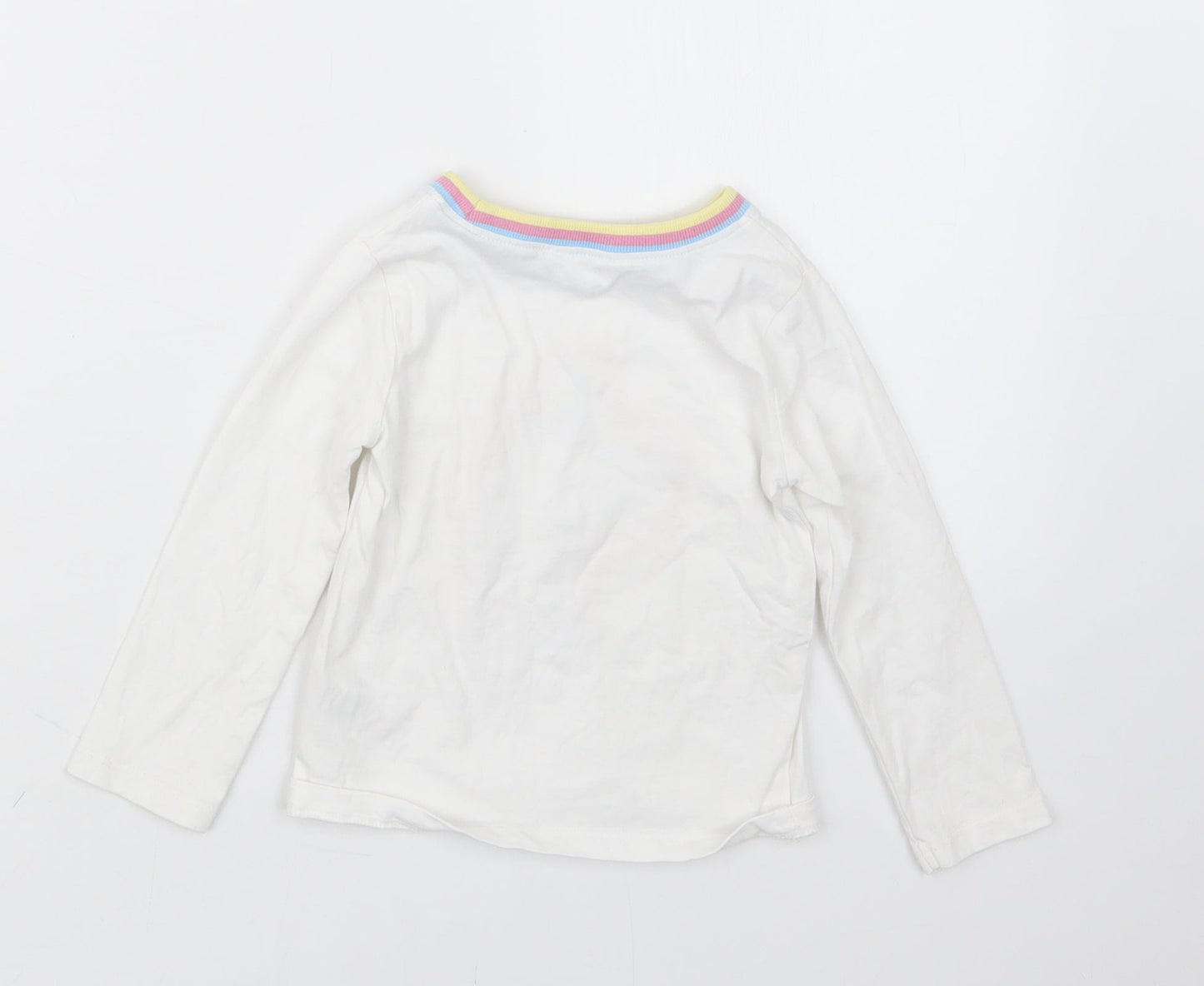 M&Co Girls White   Basic T-Shirt Size 12-18 Months