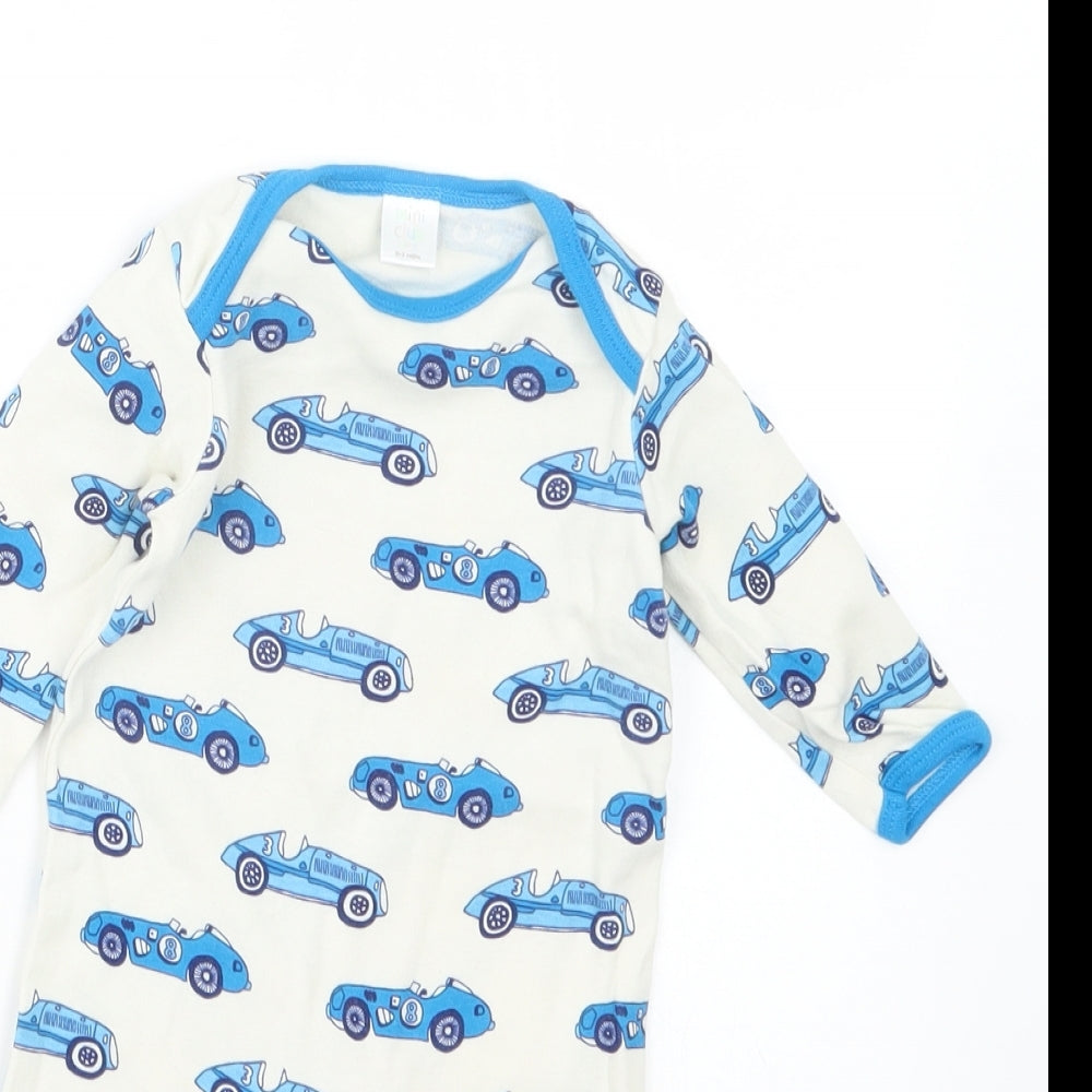 Mini Club Boys Blue Geometric  Babydoll One Piece Size 0-3 Months