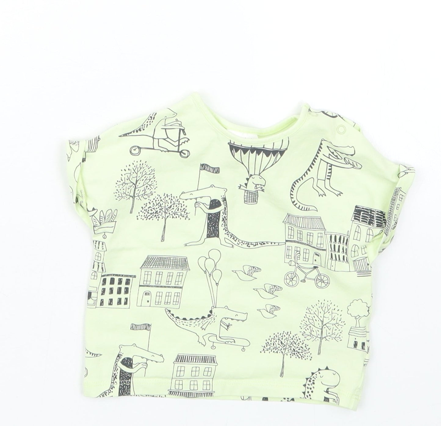 NEXT Boys Green Geometric  Basic T-Shirt Size 0-3 Months