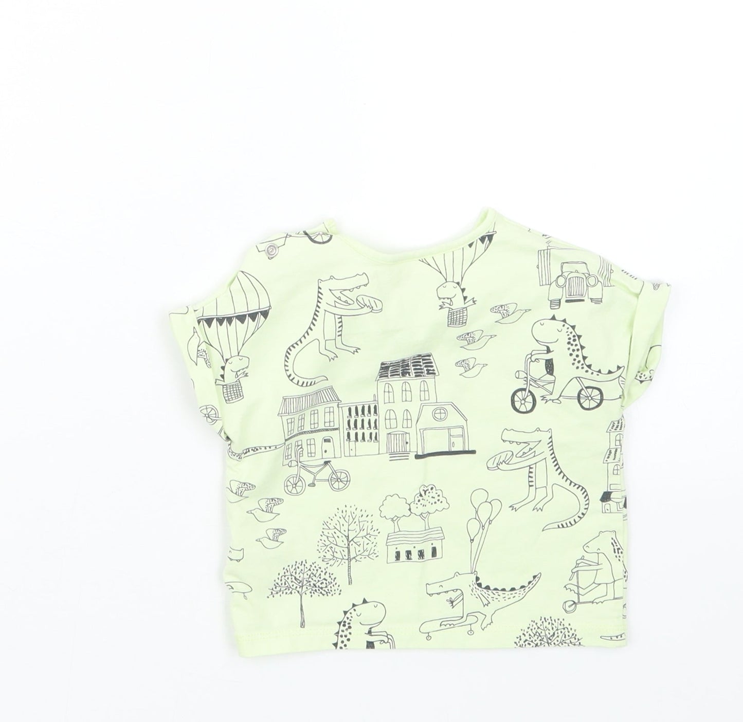 NEXT Boys Green Geometric  Basic T-Shirt Size 0-3 Months